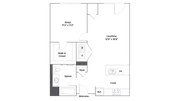 A1 1-Bedroom Floorplan
