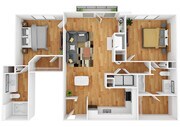 2 Bedroom | 2 Bath | 1025 SF