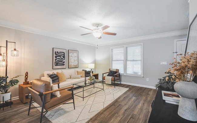 Spacious living room unique to townhome living - The Alden Townes