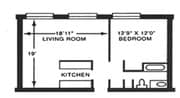1BR/1BA