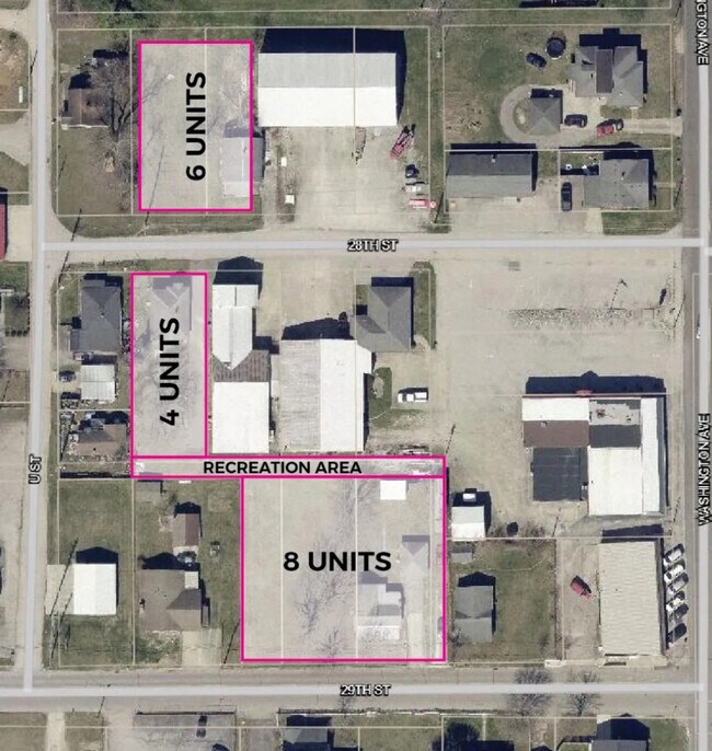 Overhead view of property layout
