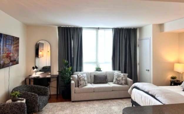 Spacious 486SF studio w/ distinct living, sleeping and work areas. - 350 G St SW Unit 626