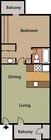 1 Bedroom C Floorplan