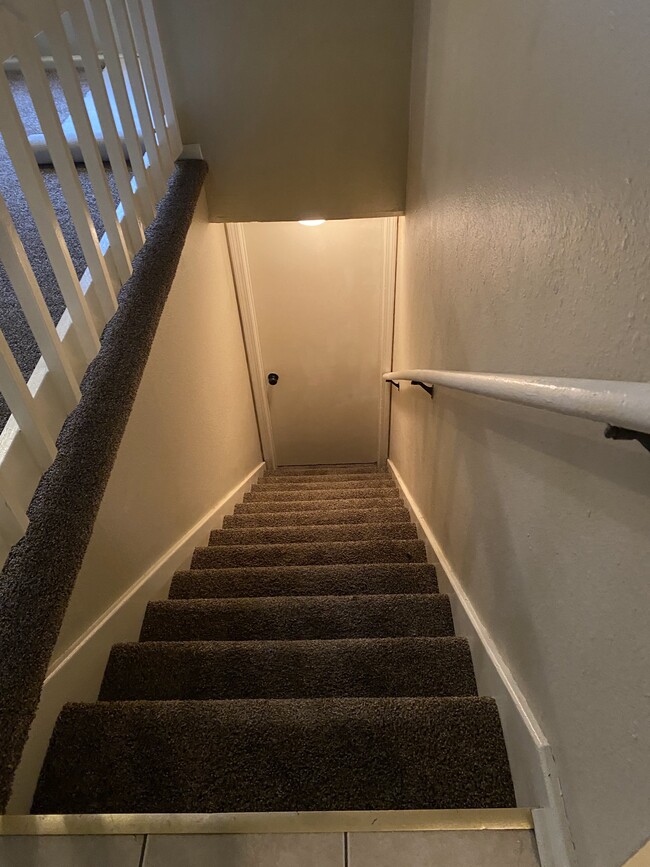Steps to basement with new carpet - 8500 Ditzler Ave Townhome