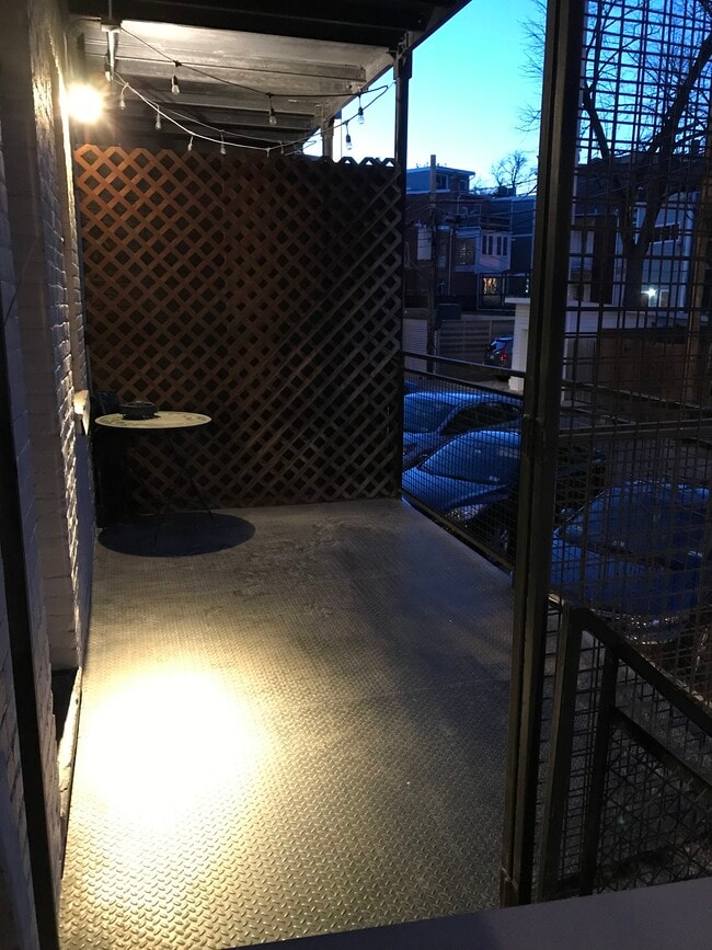 Private balcony with lockable gate.