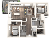 B5 2 Bedroom, 2 Bathroom