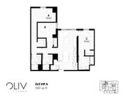 24 - 3x3 VIP A - 1087 sq ft