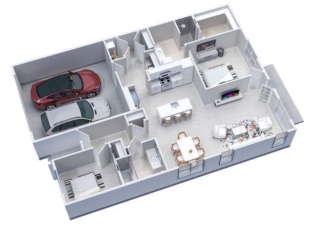 2 Bedroom Ranch w/2 Car Garage