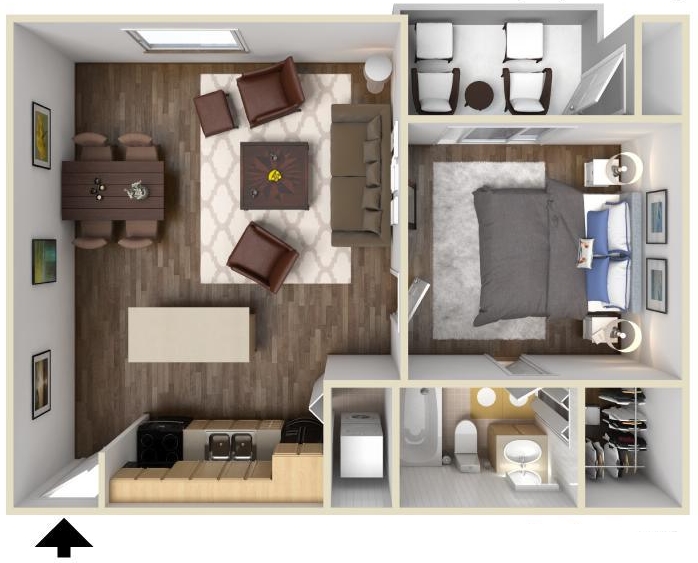 1BR/1BA - 1 Bed 1 Bath Small
