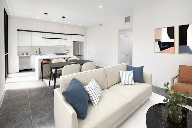 Signature Collection Townhome living, dining, and kitchen area