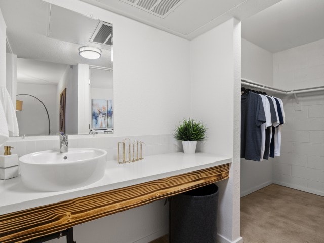 One Bedroom Vanity and Walk in Closet - Duo Apartments