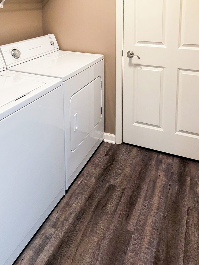 Laundry Room with Upgraded Plank Flooring