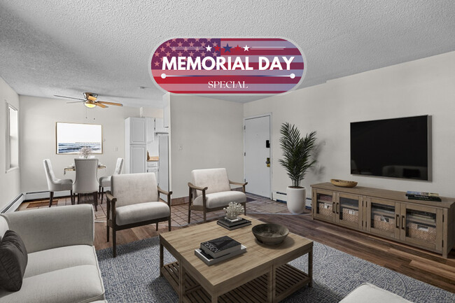 2 BR, 1 BA - Living Room - Flats at Fitz Apartments