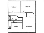 Small 2BR/1BA