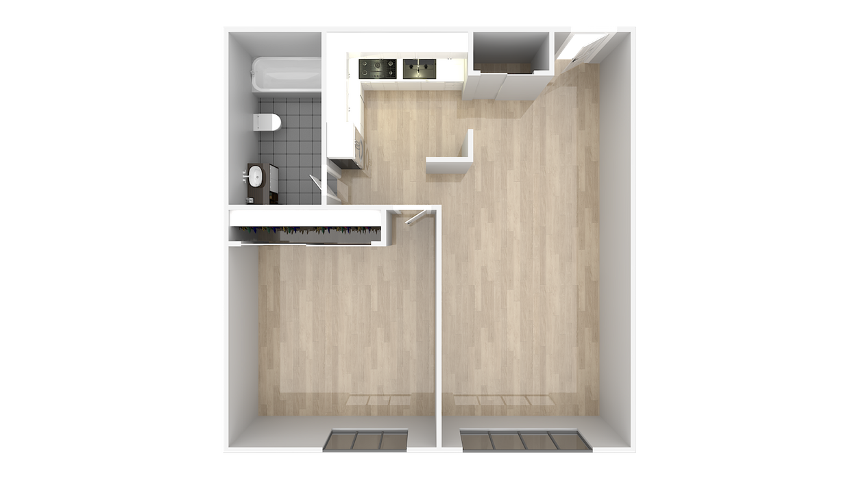 Floor Plan - 1 Bedroom Ranch, Oversized Lower Level, New Kit...