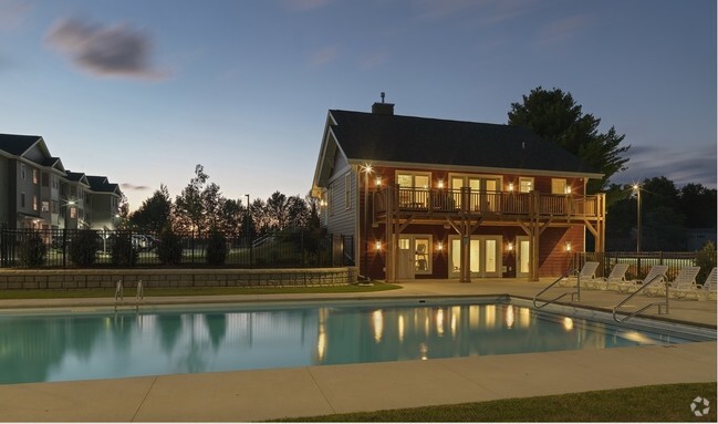 Pool and Clubhouse at Night - Village at Autumn Pond Rental