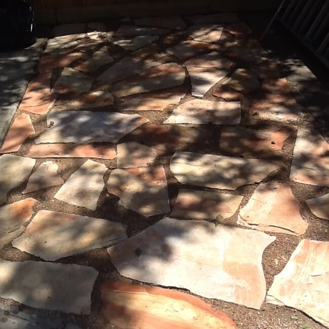 Stone patio. - 429 W 2nd St Unit #1