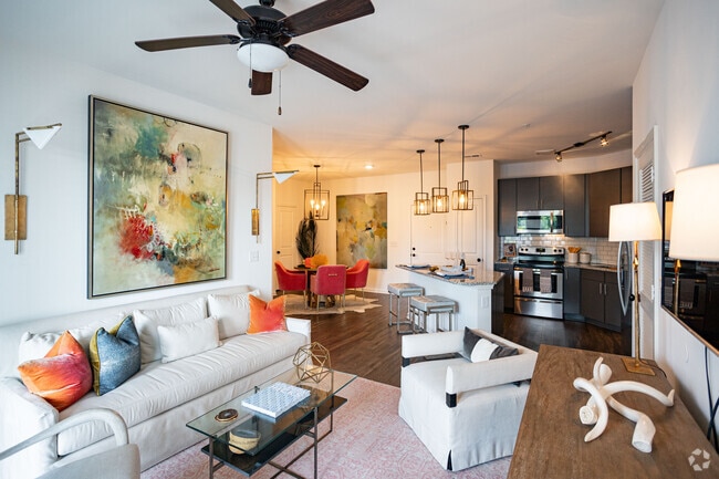 2BR, 2BA - B1 - 1092SF - Living Room - The Residence at Old Hickory Lake