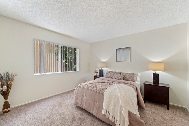Spacious bedroom with a large closet at the Enclave Apartment in Studio City, CA
