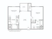 A1P | 1 bed 1 bath | 608 sq ft