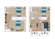Argent Cottages - Two-Bedroom Floorplan