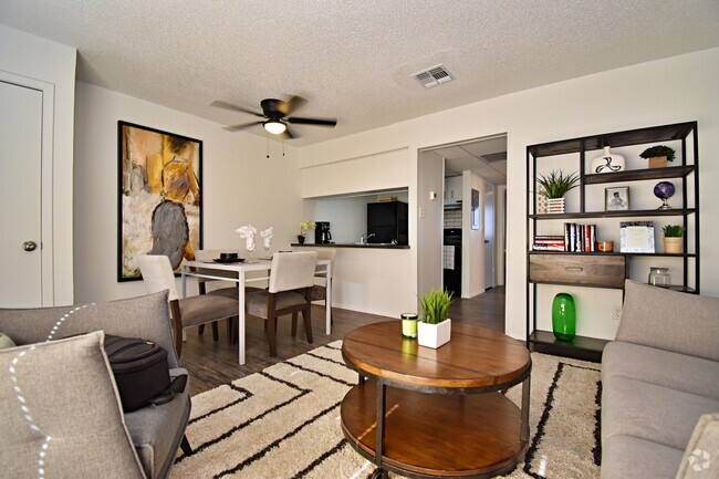 1BR Living Room - Bay City Flats Rental