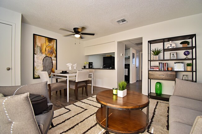 1BR Living Room - Bay City Flats Rental