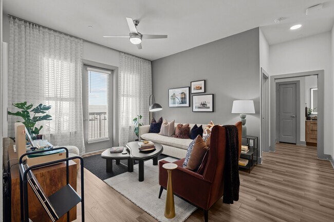2BR, 2BA - 1,080SF - Living Room