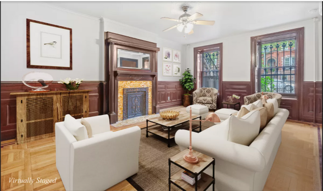 Living room facing south - 580 Decatur St Townhome