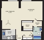 Studio/ 1 BA (Style A) | 610 sq. ft.