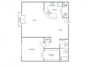 One Bedroom One Bath (785 SF)