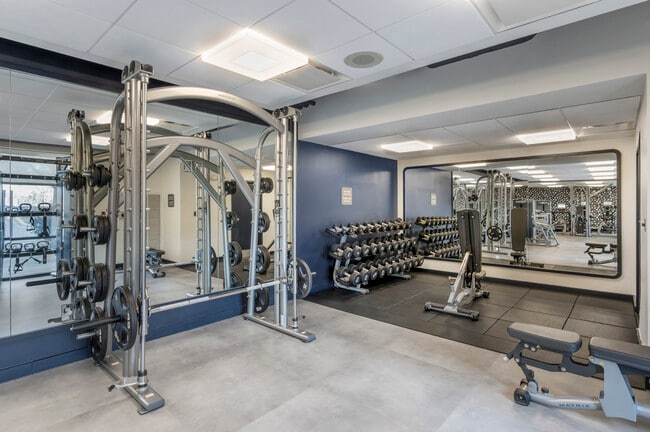 Fitness center with strength equipment