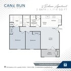 Floor Plan 2 bed - 2 bath