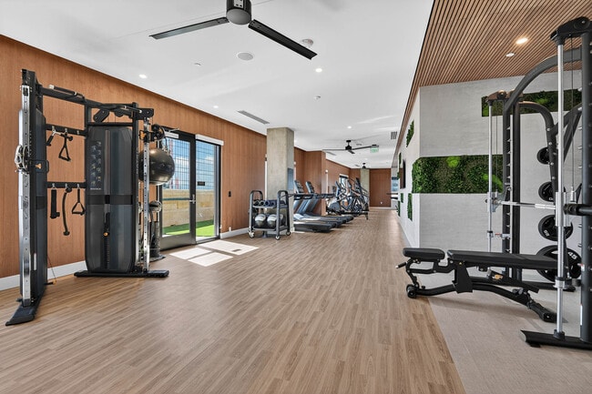 Fitness center with a mix of cardio and weight machines