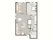 A7G | 1 bed 1 bath | 833 sq ft
