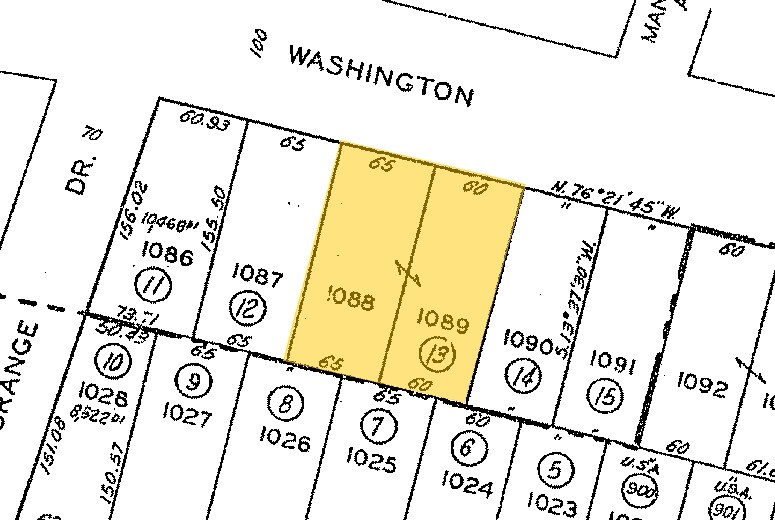 Mapa de la parcela - 5010-5016 W Washington Blvd