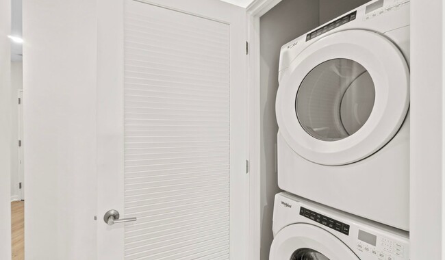 Enjoy the convenience of luandry inside your unit