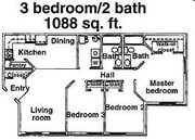 3BR/2BA