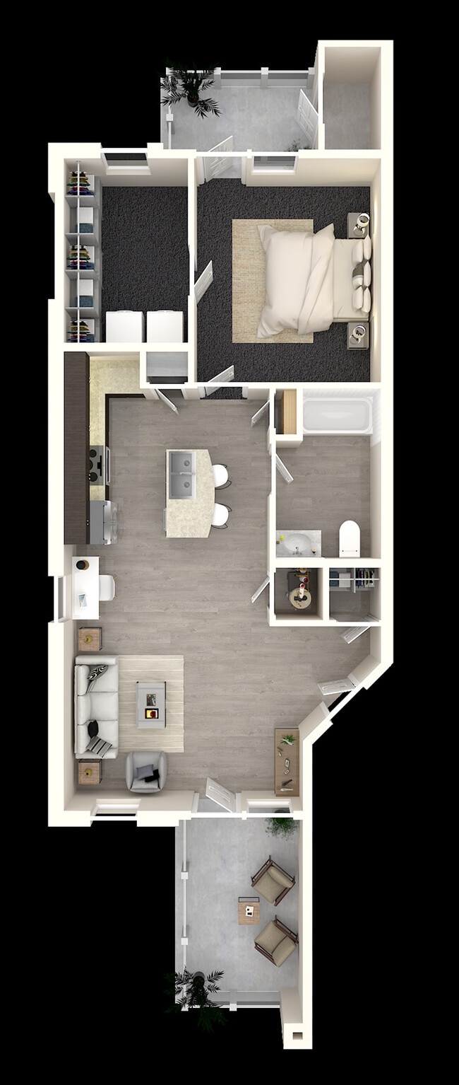 1 Bed/1 Bath The Marlin 814 sq.ft - Broad River Village