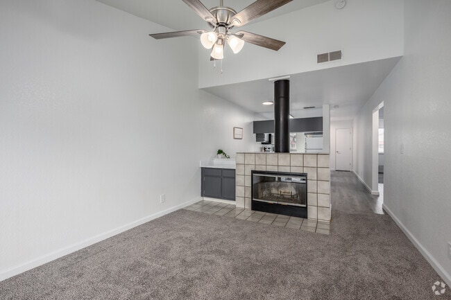 2BR, 2BA - 941SF - Living Room - Bridge Street Commons