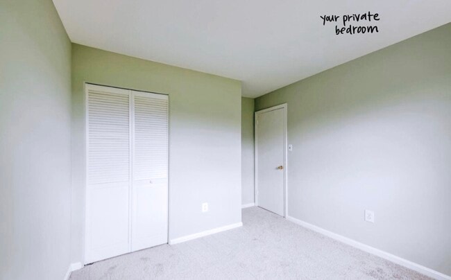 This is your private bedroom. Fits a full/queen bed, night stand, desk, and dresser. - 4767 Kandel Ct Townhome
