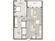 A3 | 1 bed 1 bath | 787 sq ft