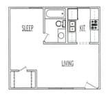 1BR/1BA