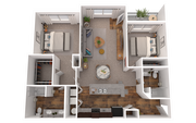 Two Bedroom 1089 - 1104 SQ. FT - Amethyst.png