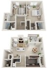 Two Bedrooms, Two and a Half Bathrooms, Townhome, 1075 sqft, Patio, Fireplace, Sunken Living Room, Vaulted Ceilings, Full-Sized Washer/Dryer Connection