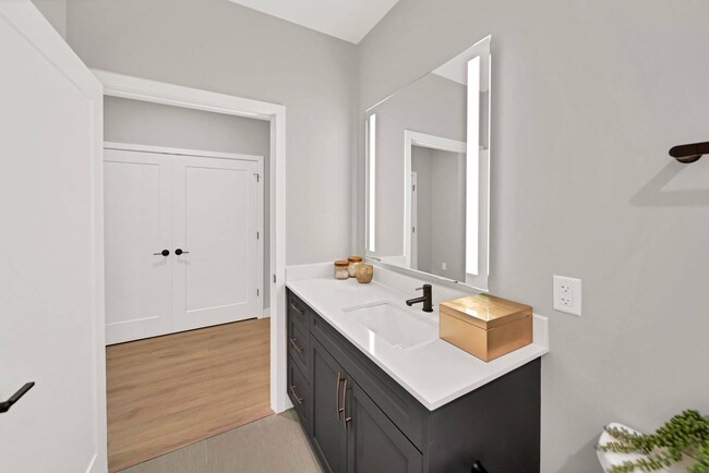Bathroom Sink and Mirror