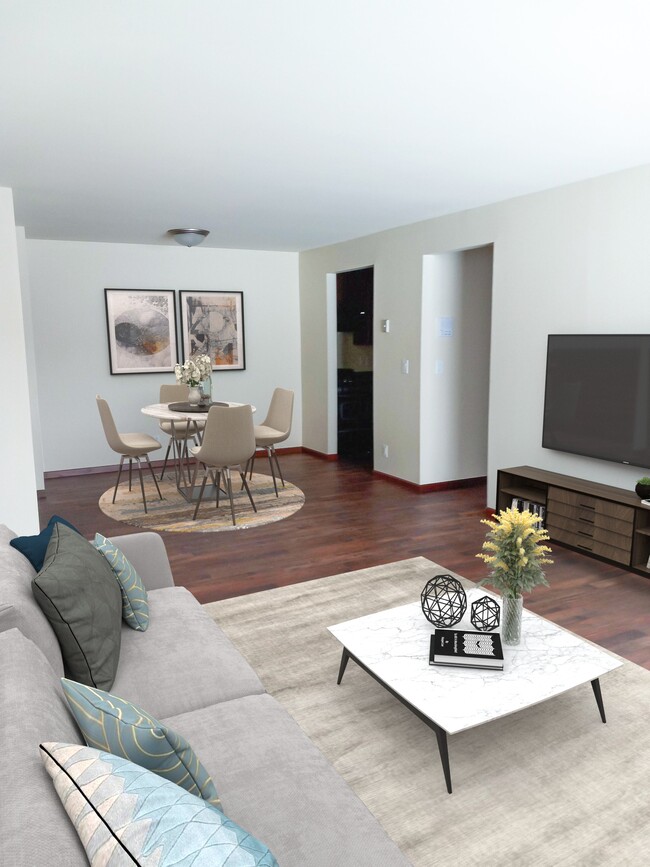 Living room/ Dining Deluxe - Georgetown Square Apartments