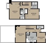 Pinyon Pine Two Bedroom Townhome Floorplan