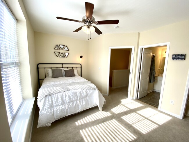Spacious bedrooms with private bathrooms