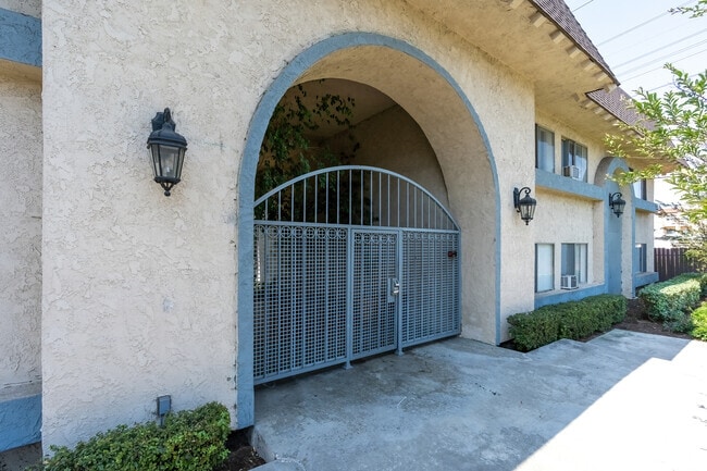 Gated entrance.